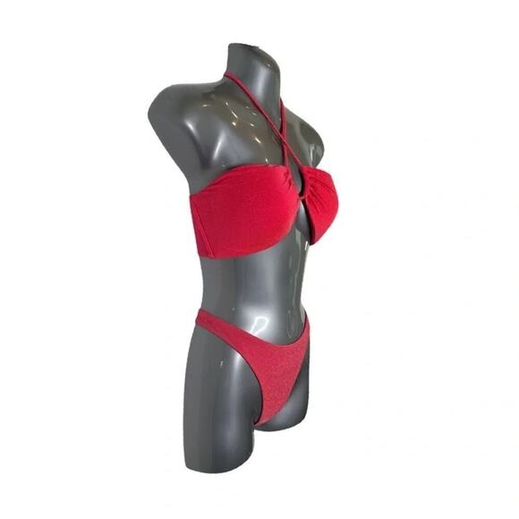 Women’s White Fox Boutique Sun-kissed Bikini Top Cherry Sparkles Size Large - Picture 6 of 7